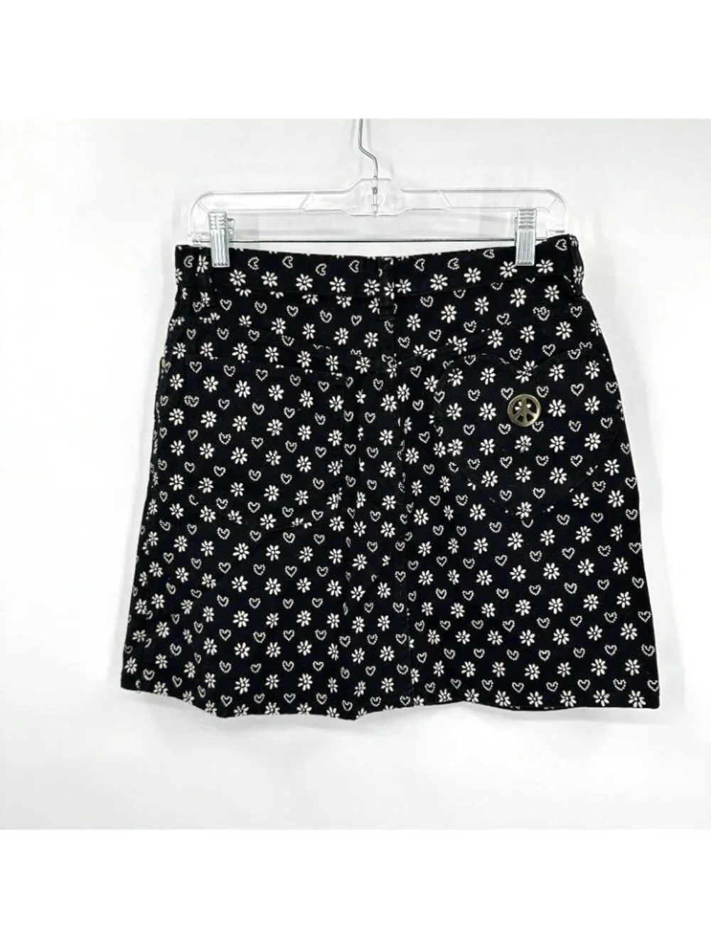 90s MOSCHINO DENIM jean skirt black SMALL coastal chic italian dolce vita retro